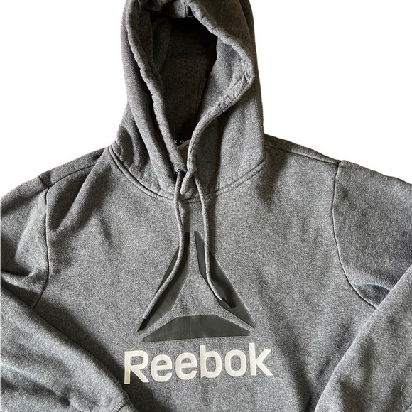 Reebok Dark Gray Hooded Sweatshirt Small - Picture 2 of 7